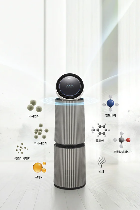 퓨리케어 AI 오브제컬렉션 360˚ 공기청정기 M5 + 무빙휠 세트