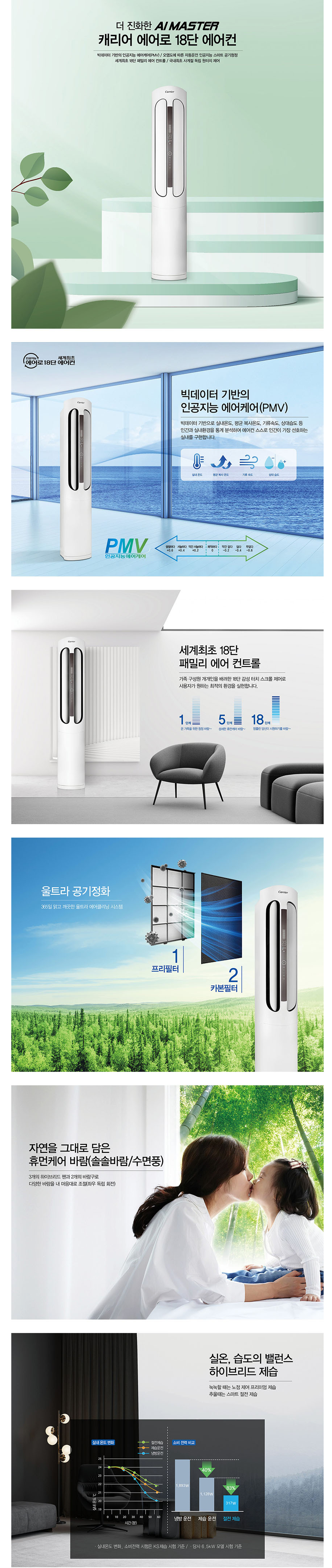 스탠드 에어컨 23평형 화이트