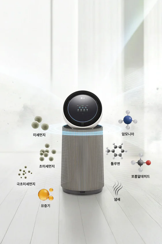 퓨리케어 AI 오브제컬렉션 360˚ 공기청정기 M5 + 무빙휠 세트