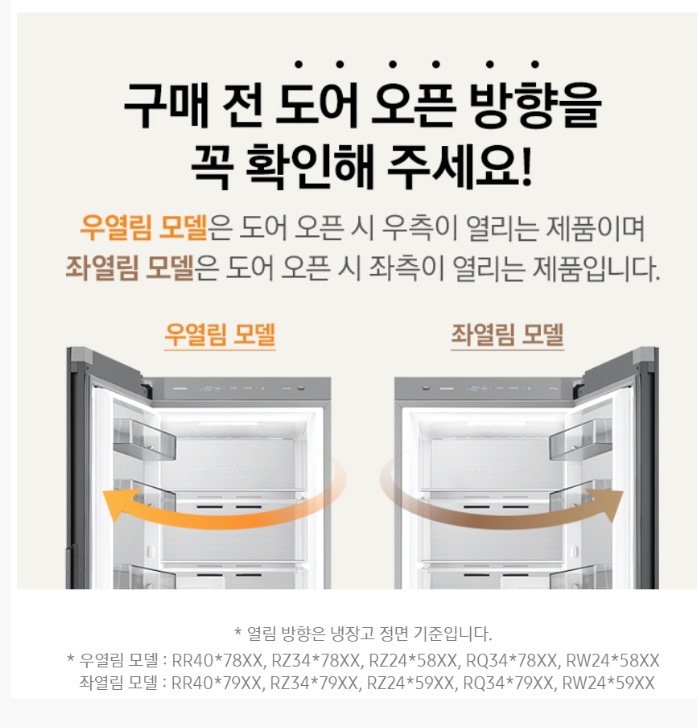 비스포크 1도어 키친핏 좌열림 냉동고 347L 우힌지/우개폐 코타 화이트 (RZ34C7905AP01)