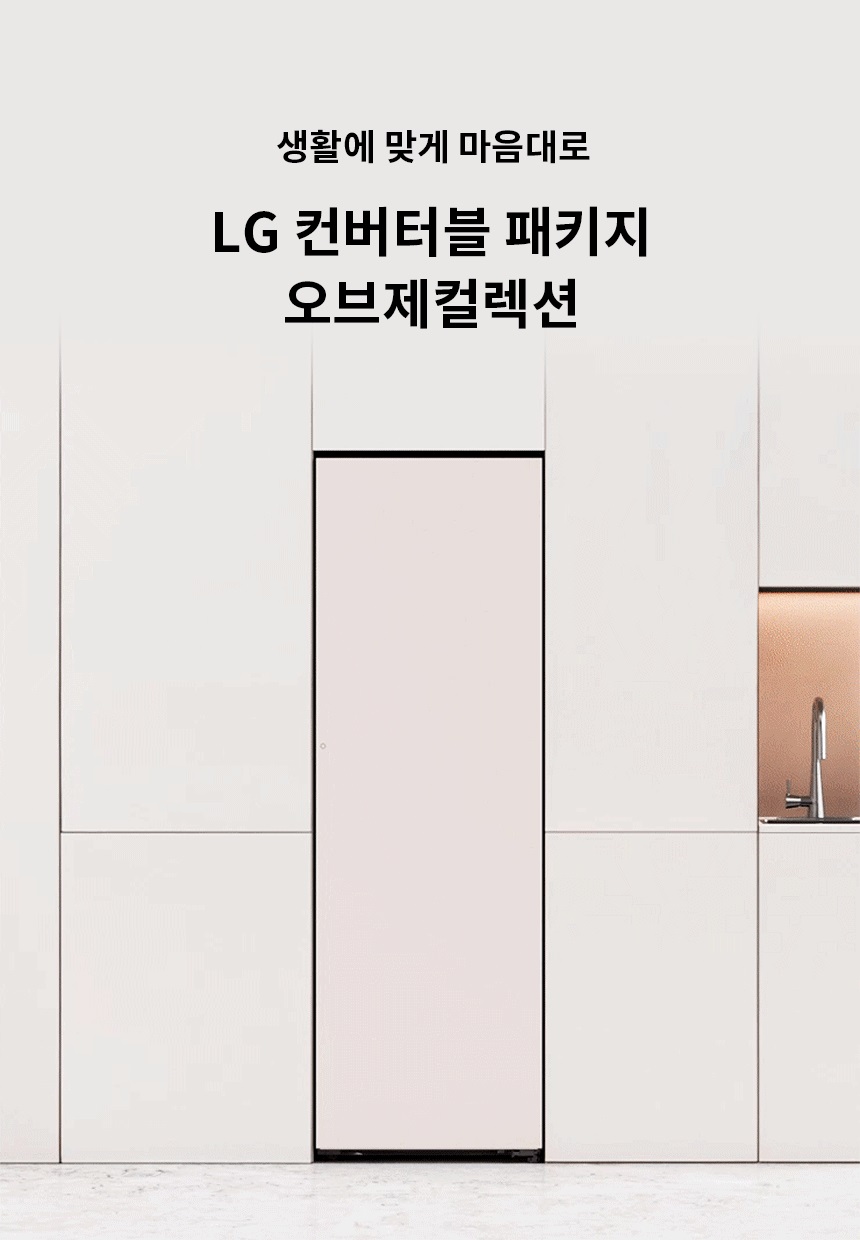 컨버터블 패키지 오브제컬렉션 Fit & Max (냉동전용고) 328L
