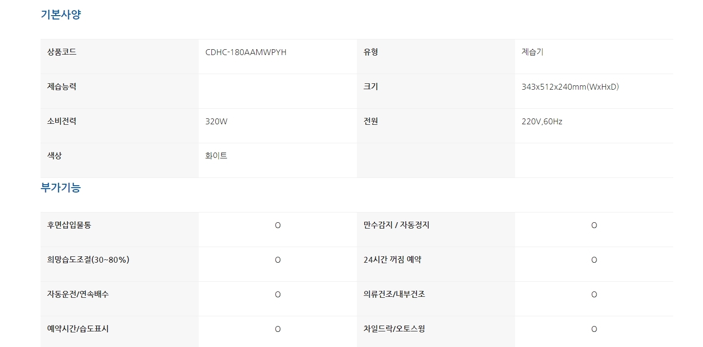 클라윈드 18L 제습기 CDHC-180AAMWPYH