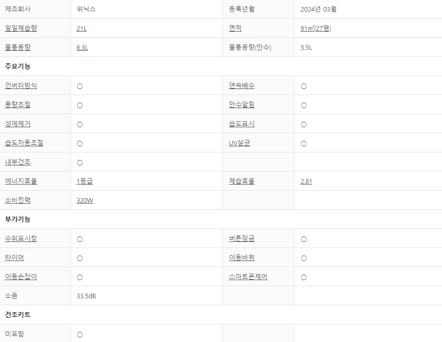 뽀송 인버터 제습기 21L 세이지 그린