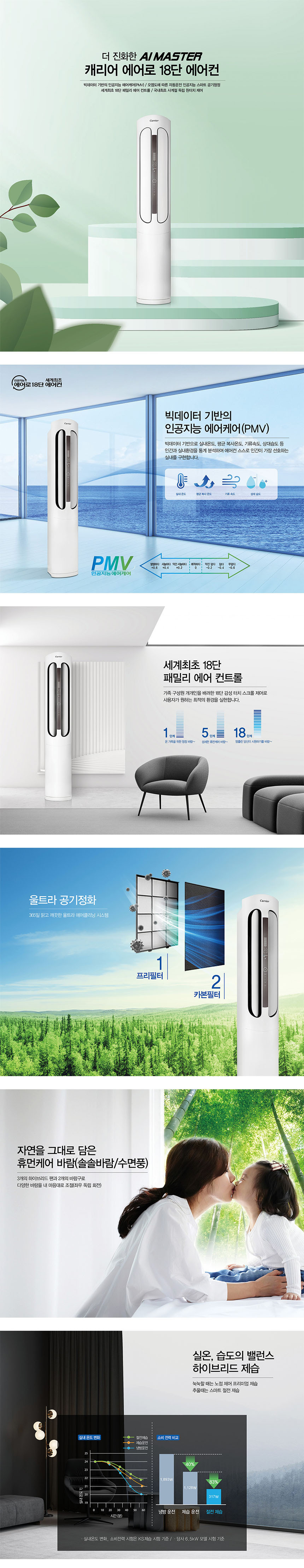 스탠드 에어컨 16평형 화이트